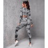 Мармуровий комплект Crop top+Leggings marble 03